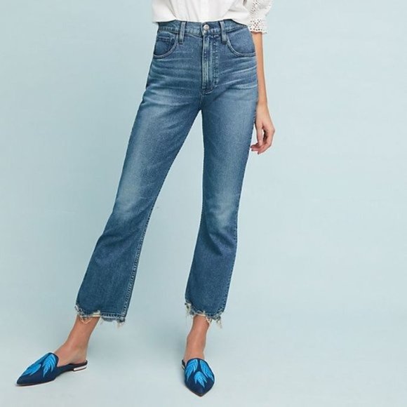 3x1 W5 Empire High-Rise Cropped Flare Jeans